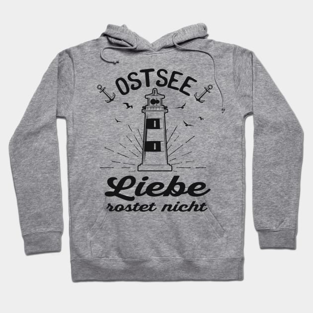 Ostsee Spruch Liebe Meer Hoodie by Foxxy Merch